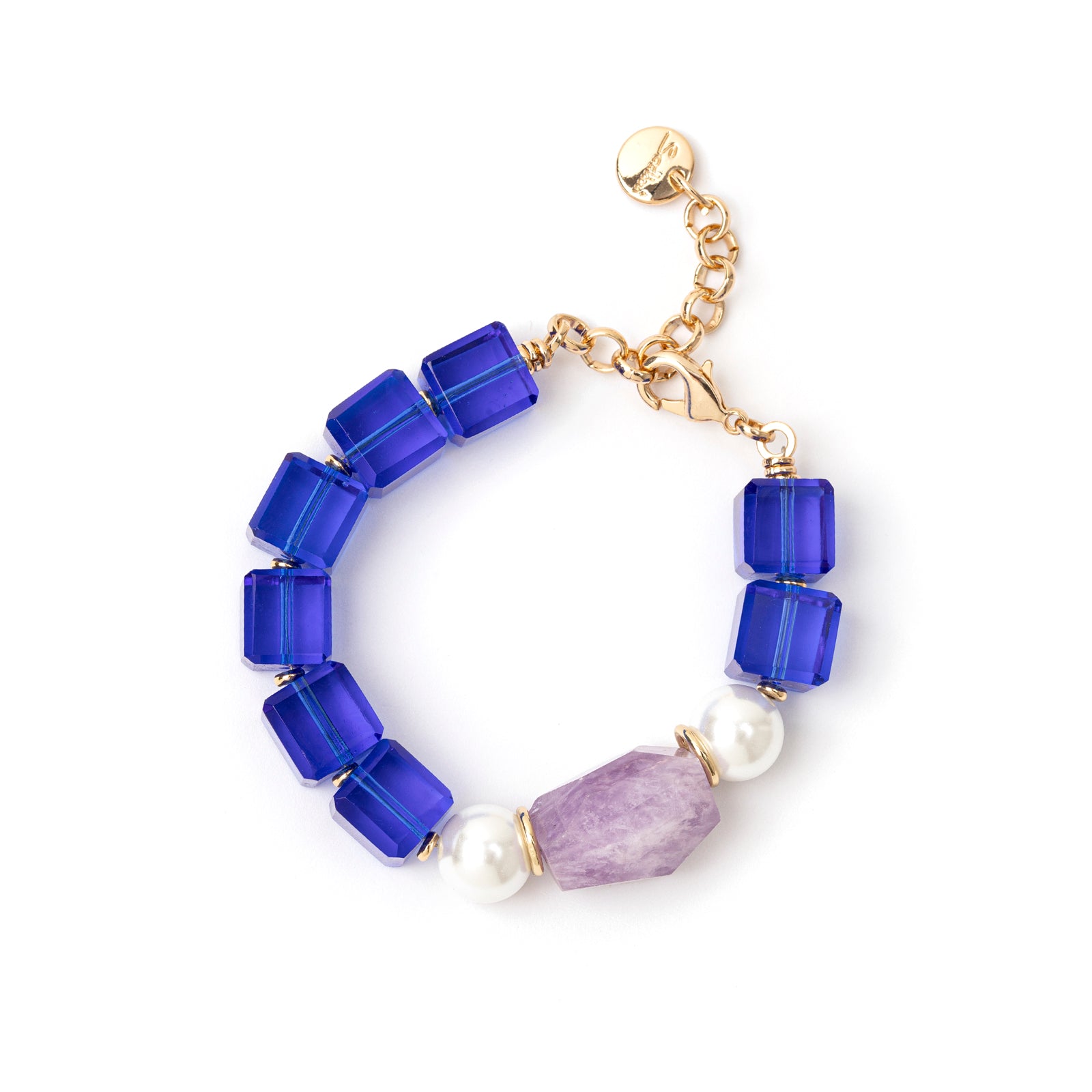 Bracciale Jane Ametista, Blu e Perla - Blu - Sodini Bijoux