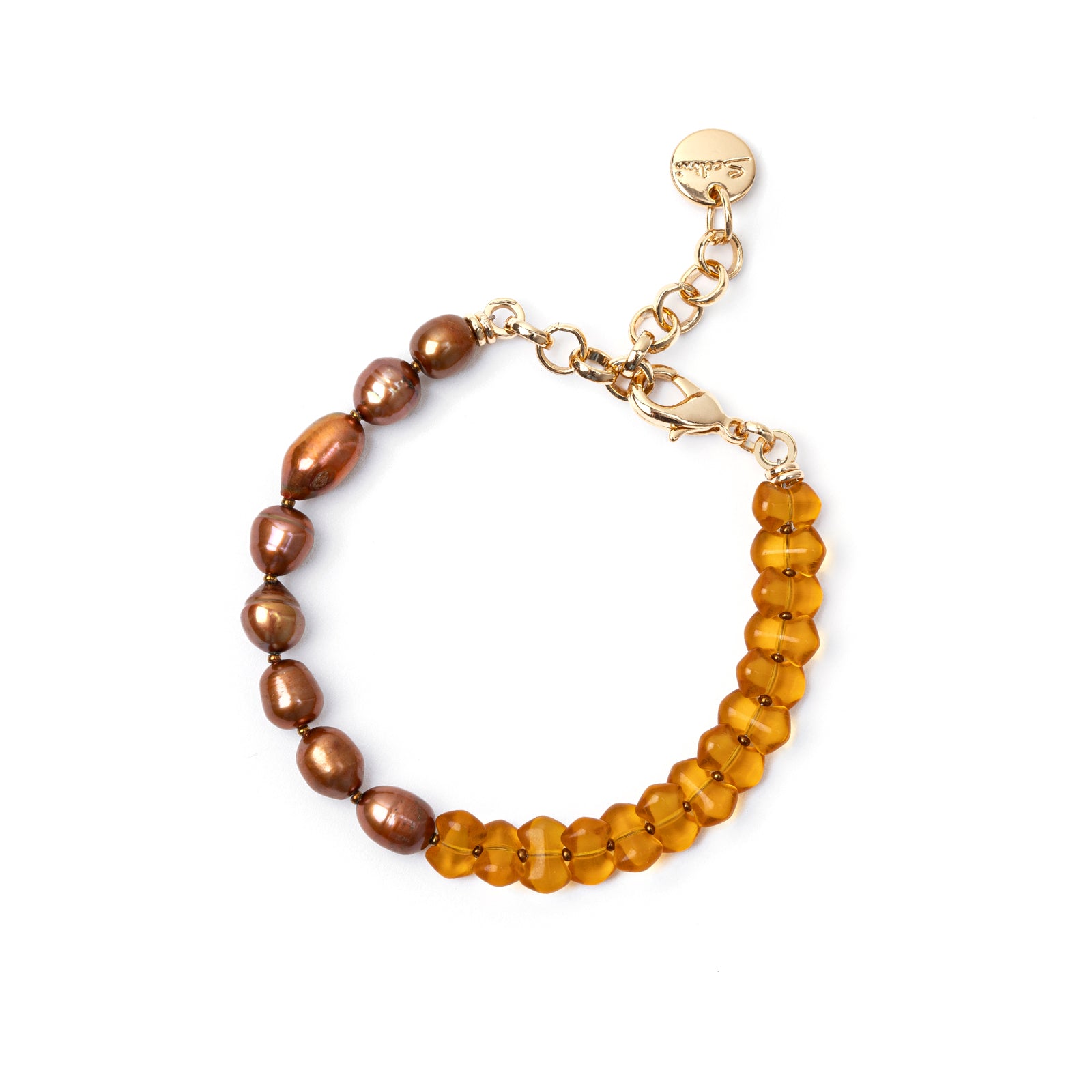 Jane Bracelet with Pearls Jane - Orange - Sodini Bijoux