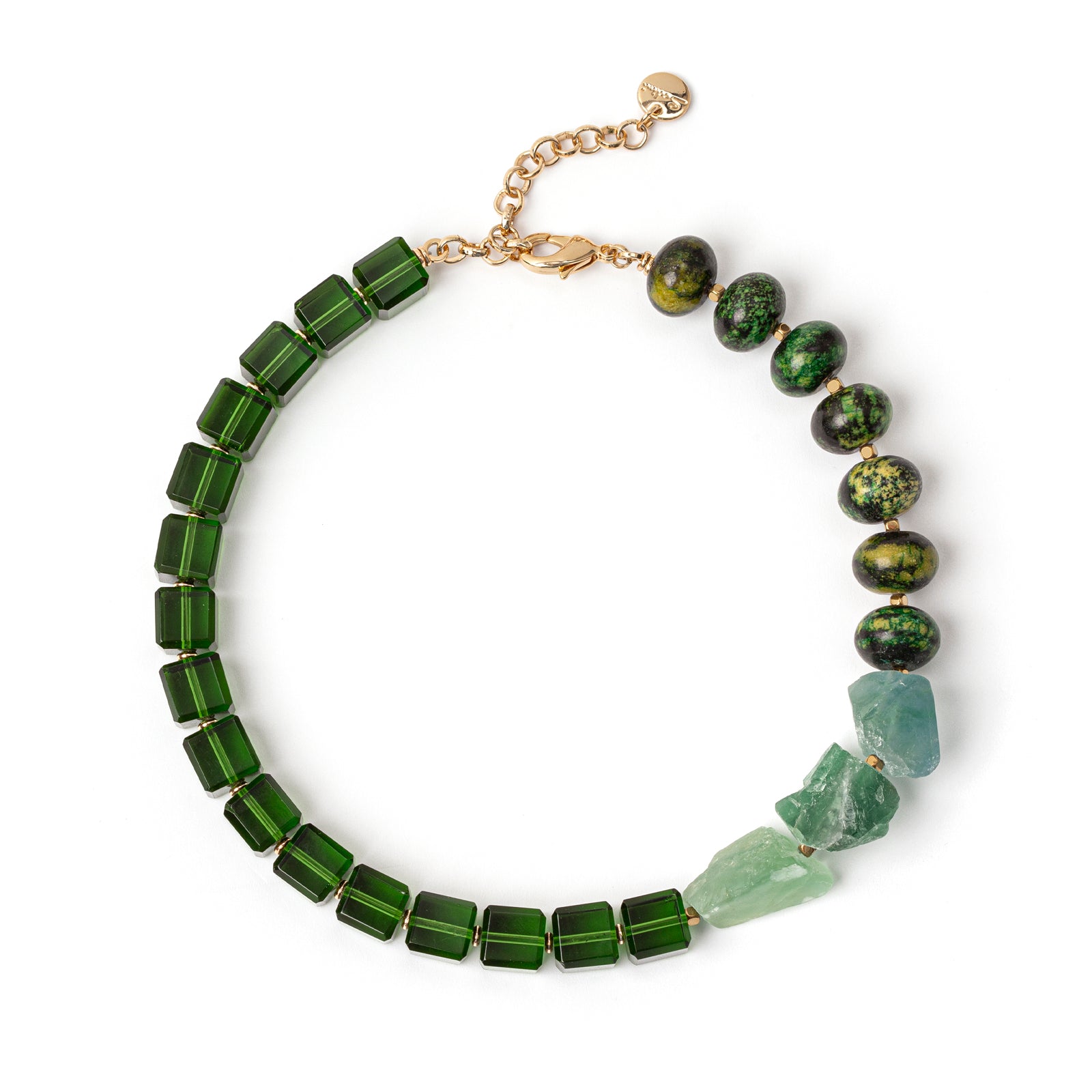 Girocollo Jane Fluorite e Crisocolla - Verde - Sodini Bijoux