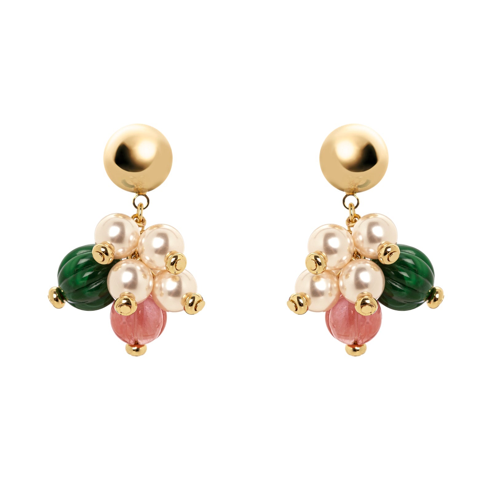 Earrings with cluster pendant Matilda - Multicoloured - Sodini Bijoux