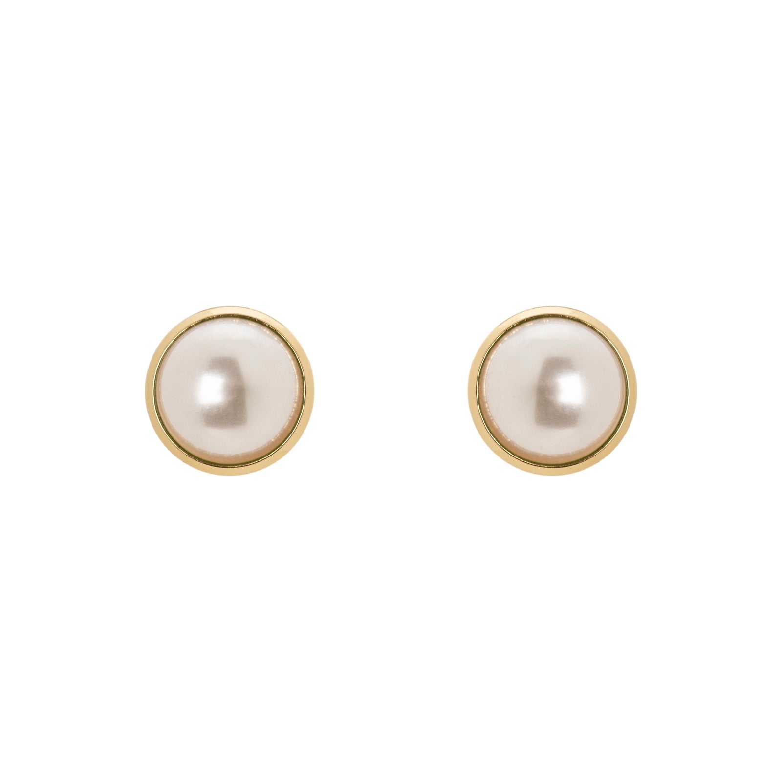 Earrings with cabochon Matilda - White - Sodini Bijoux