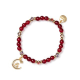 Bracciale elastico con spicchio di luna Winter Safari - Rosso - Sodini Bijoux