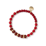 Bracciale elastico con anellini di zirconi Winter Safari - Rosso - Sodini Bijoux