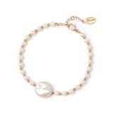 Bracciale perle e boule Moon - Oro e bianco - Sodini Bijoux