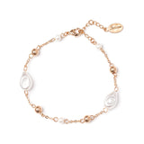 Bracciale catenina e perle barocche Moon - Oro e bianco - Sodini Bijoux