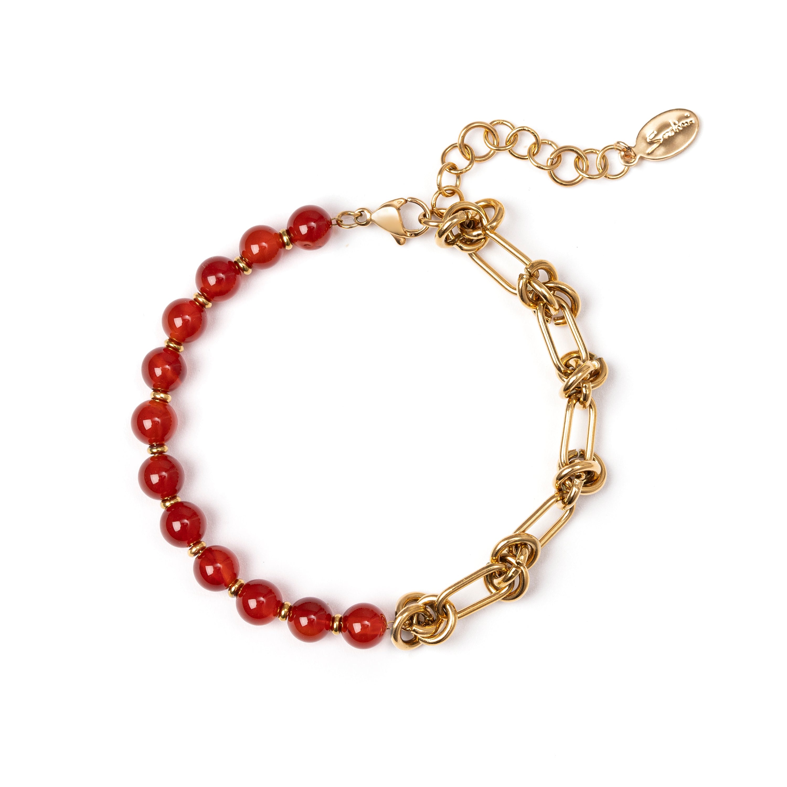 Bracciale a due sezioni Dualism - Rosso - Sodini Bijoux