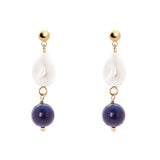 Earrings with pendant Dualism - Blu - Sodini Bijoux