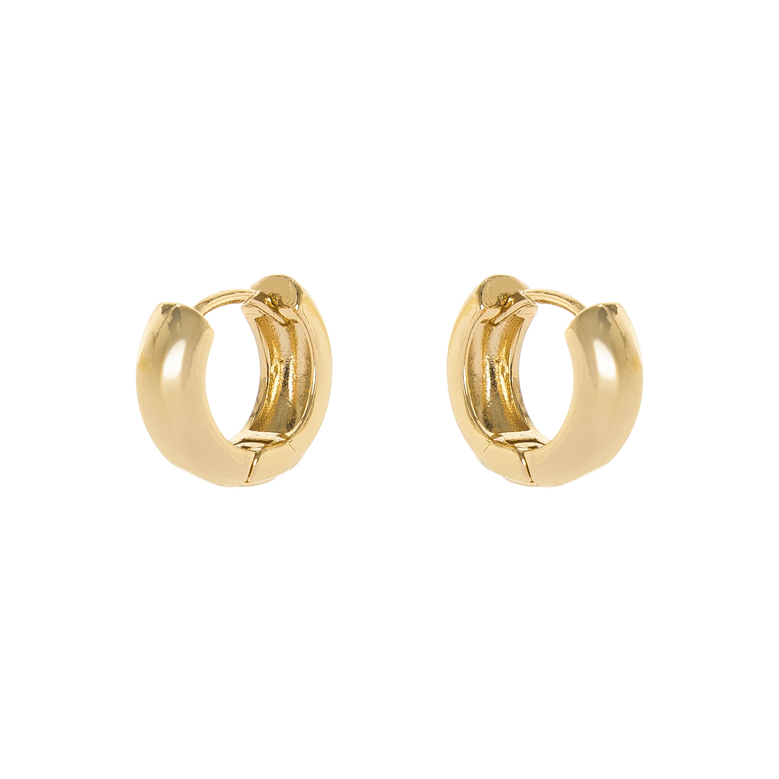 Semi round hoop earrings Malibù - Gold - Sodini Bijoux