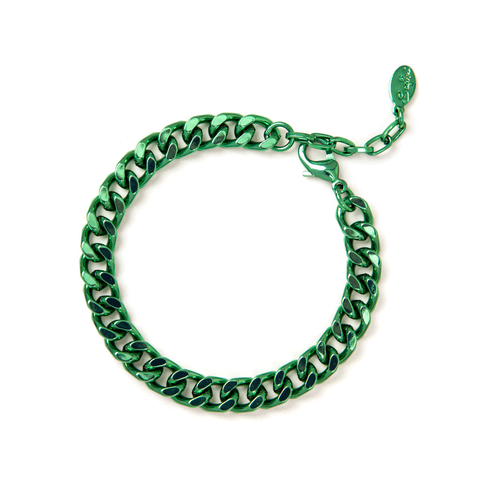 Bracciale groumette a maglia spessa Koons - Verde - Sodini Bijoux