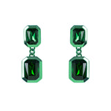 Orecchini a due cristalli Koons - Verde - Sodini Bijoux