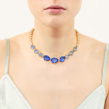 Girocollo di cristalli Chandelier - Blu - Sodini Bijoux