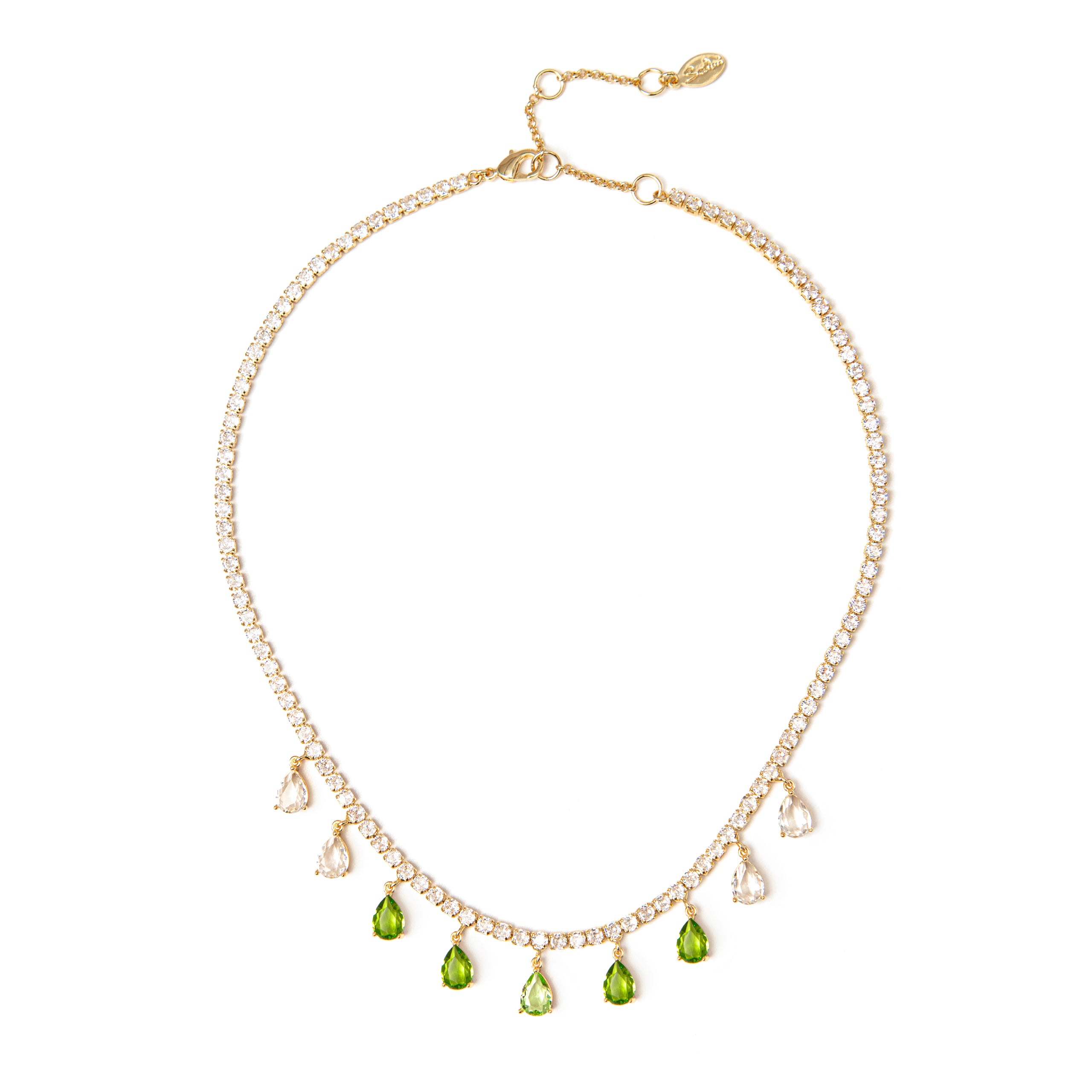 Girocollo filo di cristalli Chandelier - Verde - Sodini Bijoux