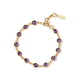 Bracciale con elementi incatenati Nouvelle Vague - Viola scuro - Sodini Bijoux