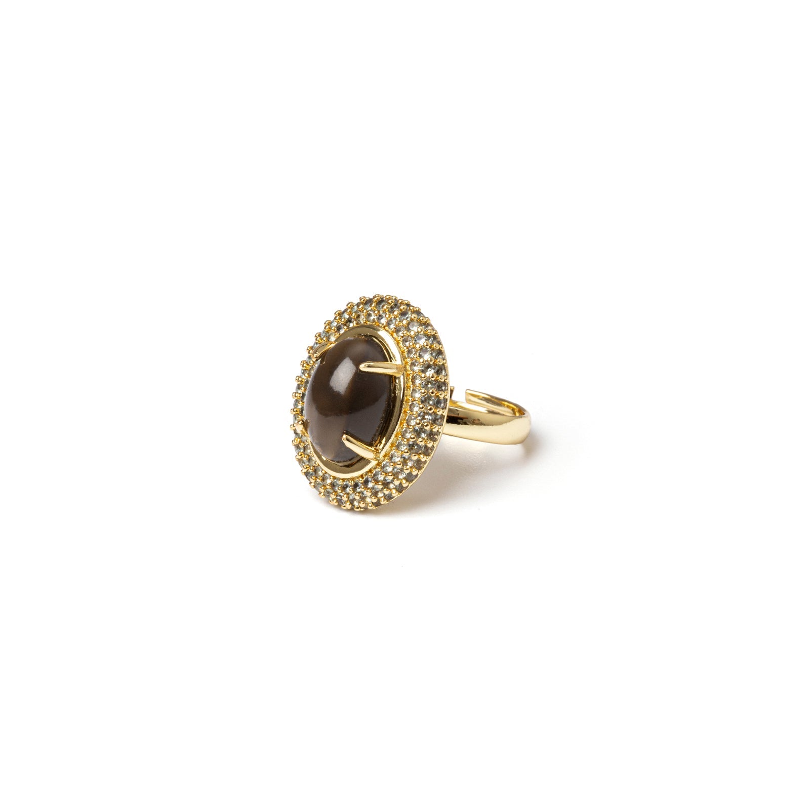 Small ring with oval top Nouvelle Vague - Gold - Sodini Bijoux