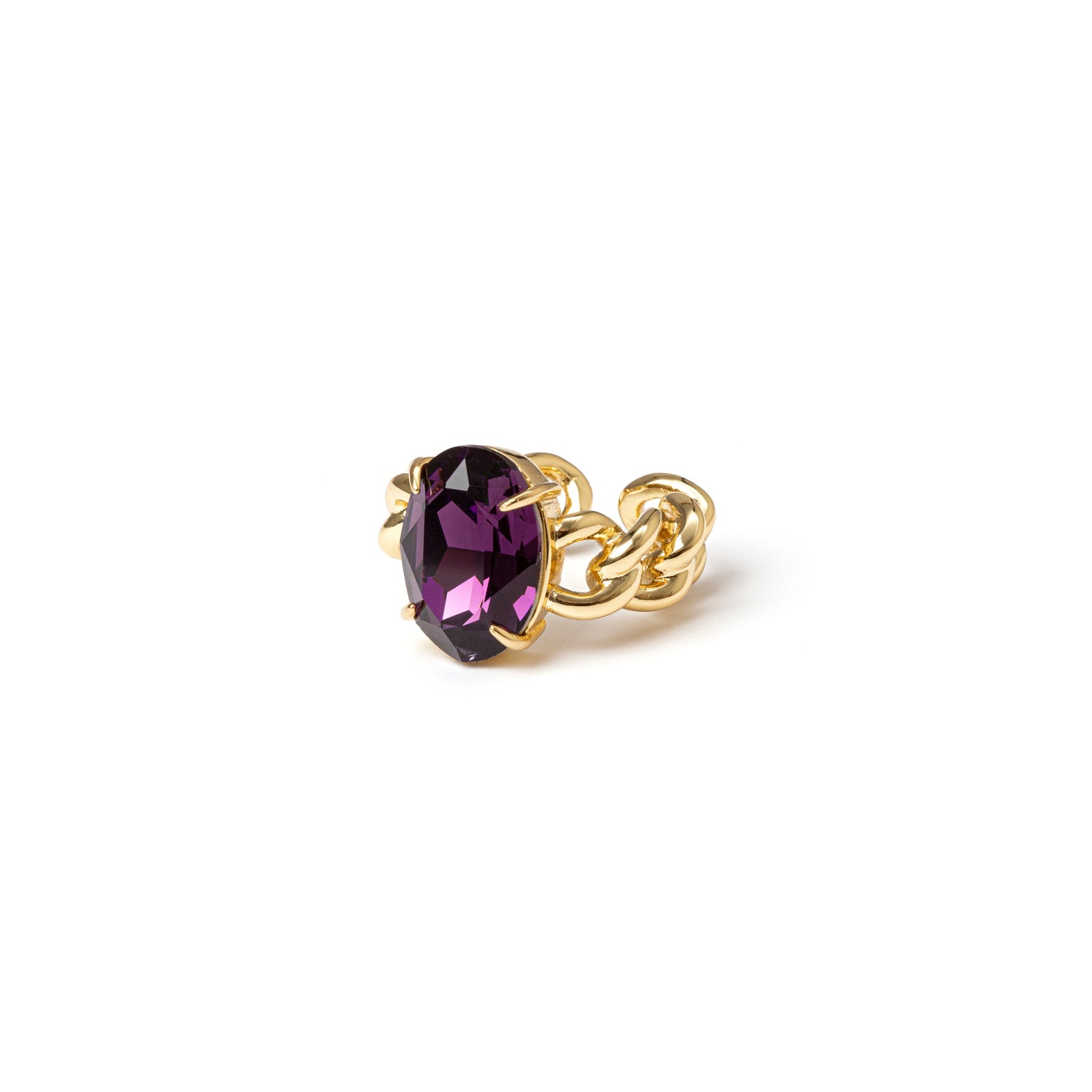 Anello con fascia groumette Nouvelle Vague - Viola scuro - Sodini Bijoux