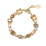 Chromatic crystals' bracelet, Jaqueline - Champagne - Sodini Bijoux