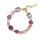 Chromatic crystals' bracelet, Jaqueline - Purple - Sodini Bijoux