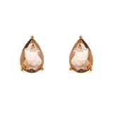 Earrings with drop shaped crystal Jaqueline - Champagne - Sodini Bijoux