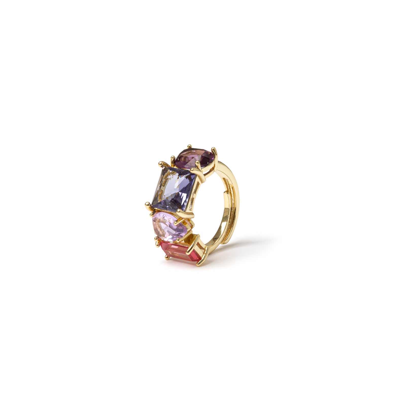 Anello a quattro cristalli Jaqueline - Viola - Sodini Bijoux