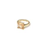 Ring with square crystal Jaqueline - Champagne - Sodini Bijoux