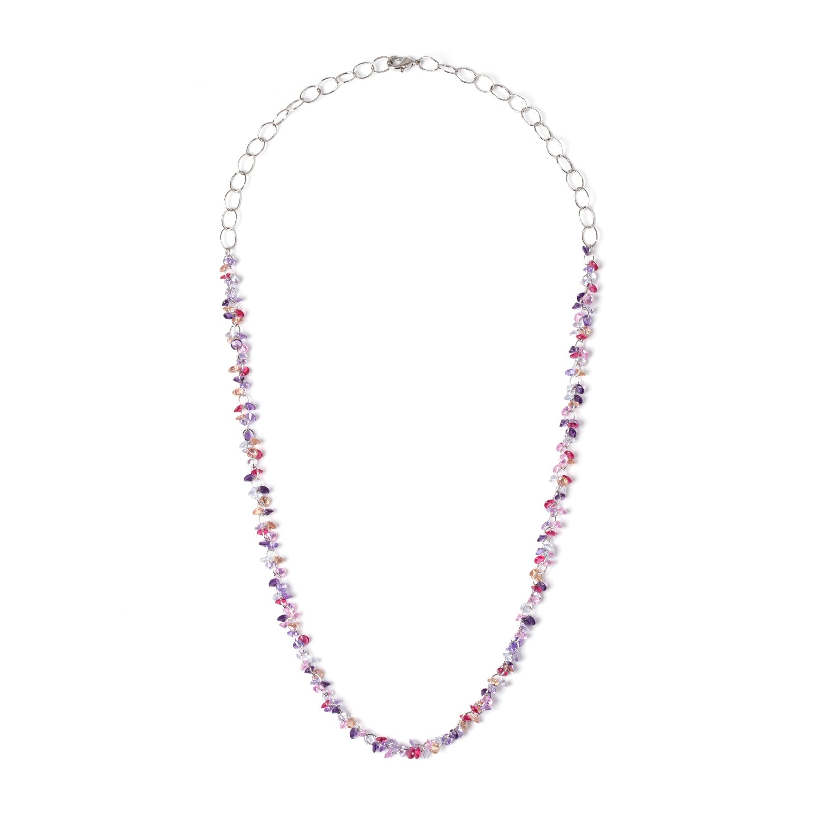 Collana lunga con piccoli zirconi Kristall - Viola - Sodini Bijoux