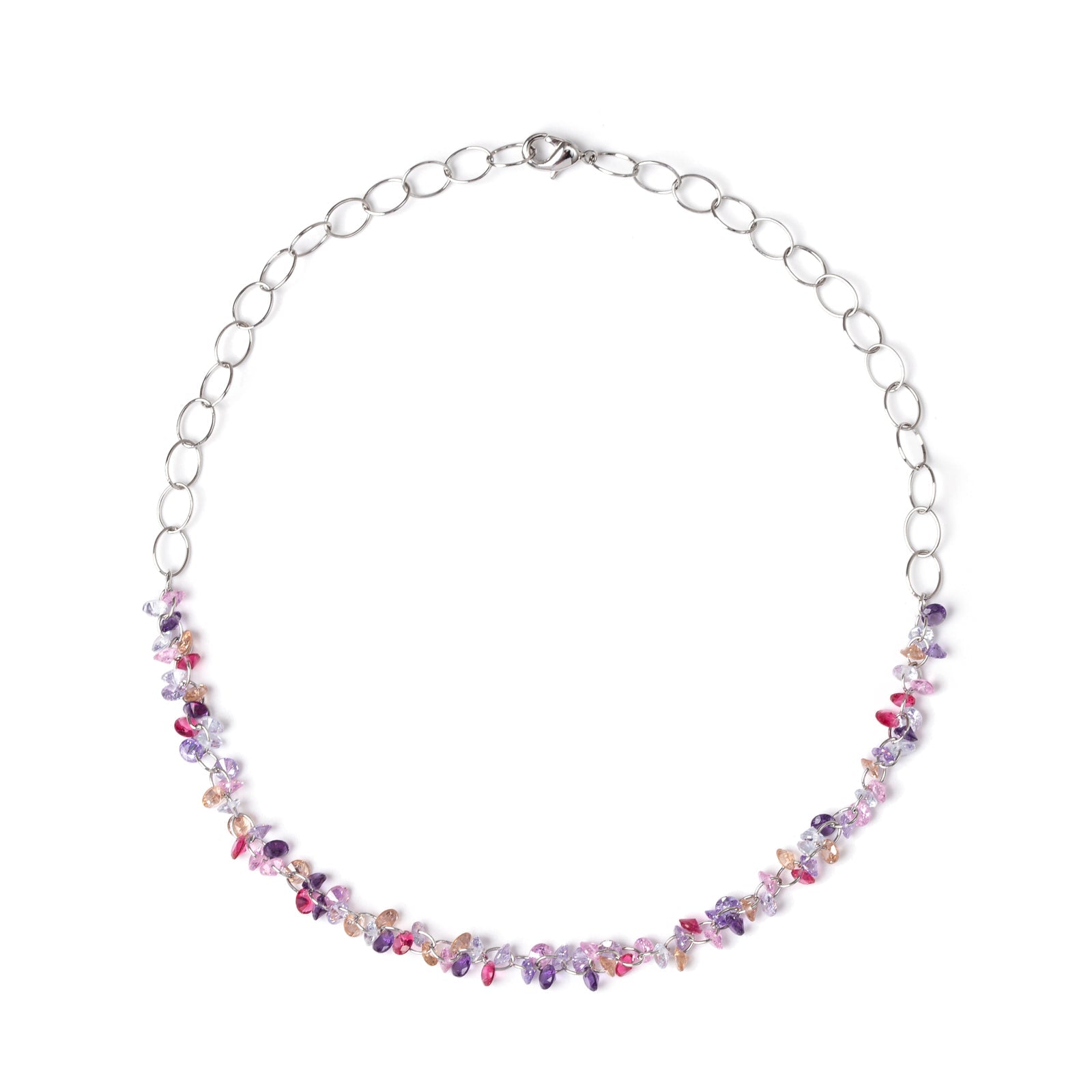 Collana corta con piccoli zirconi Kristall - Viola - Sodini Bijoux