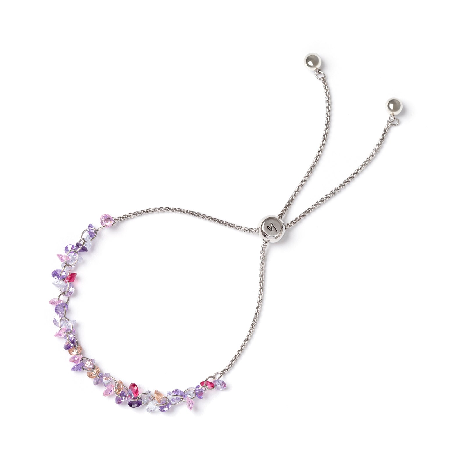 Bracciale catena e piccoli zirconi Kristall - Viola - Sodini Bijoux