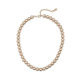 Necklace short big boule Sissi - Matt bronze - Sodini Bijoux