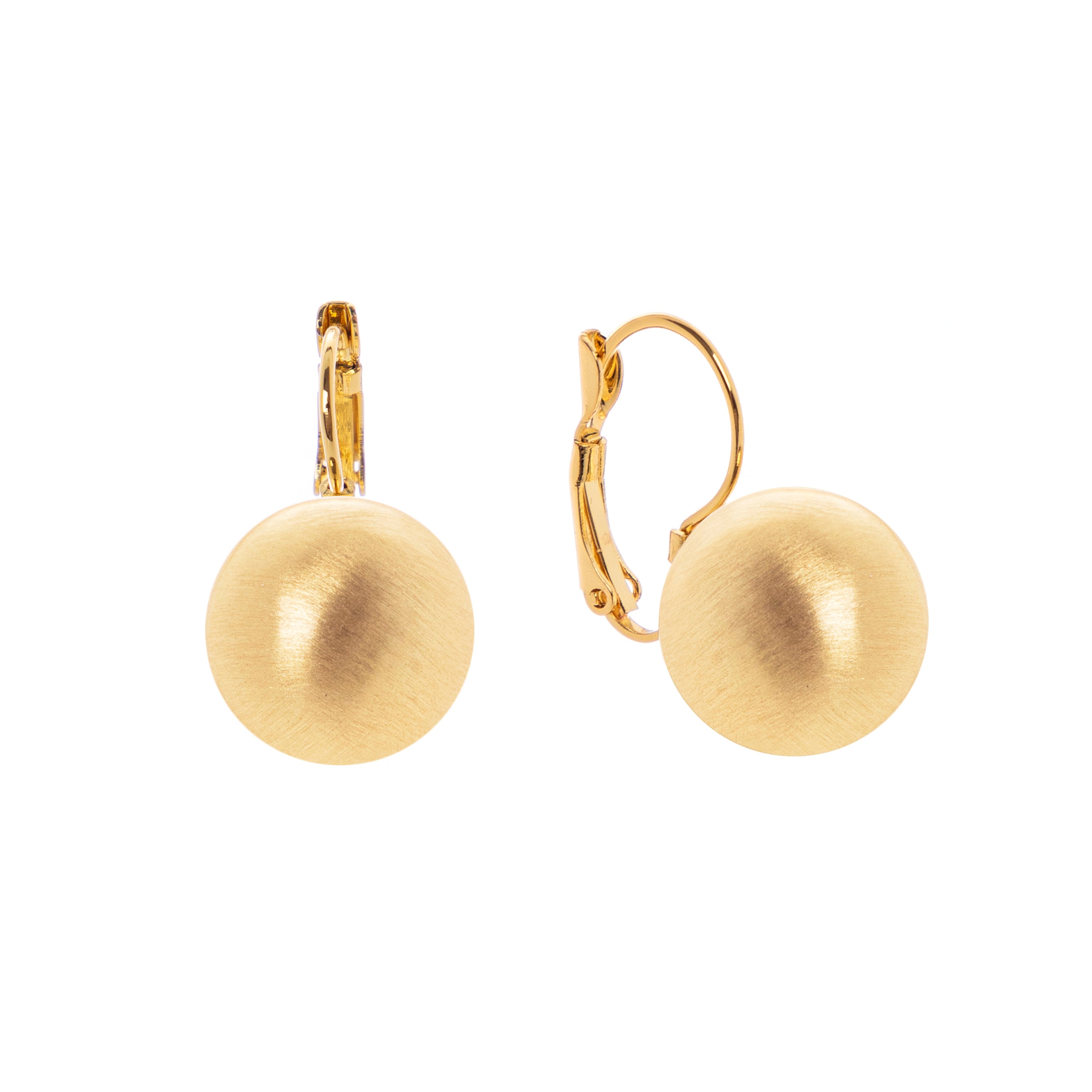 Orecchini a monachella con sfera Sissi - Oro opaco - Sodini Bijoux