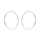 Large and lean hoop earrings Isabel - Silver - Sodini Bijoux