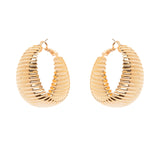 Domus Flared Hoop Earrings - Gold - Sodini Bijoux