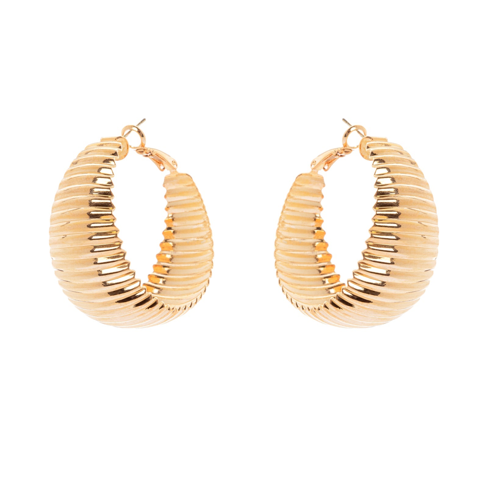 Domus Flared Hoop Earrings - Gold - Sodini Bijoux