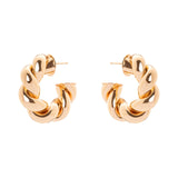 Domus braid hoop earrings - Gold - Sodini Bijoux