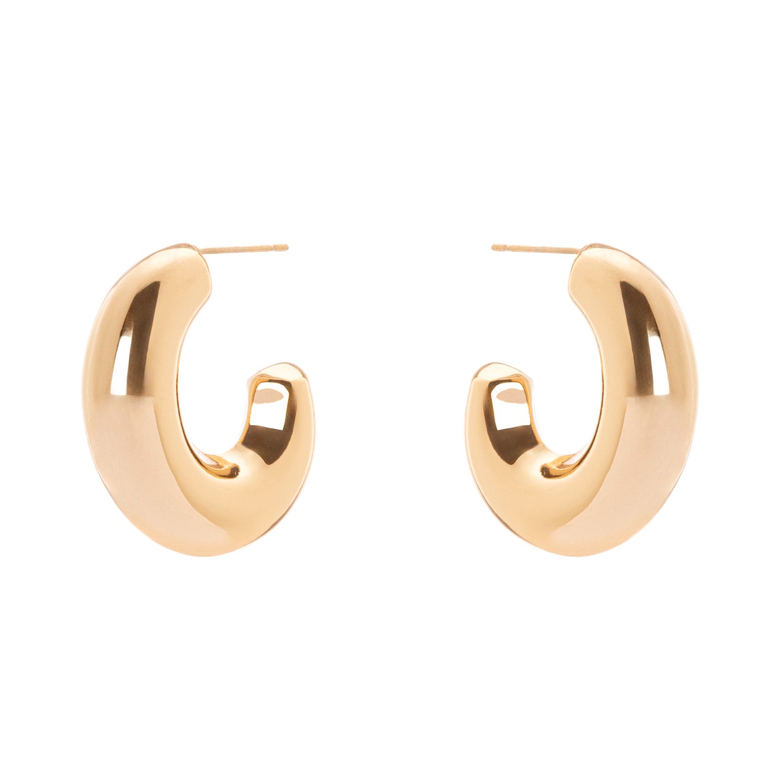 Domus Wide Hoop Earrings - Gold - Sodini Bijoux