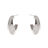 Domus Wedge Hoop Earrings - Silver - Sodini Bijoux