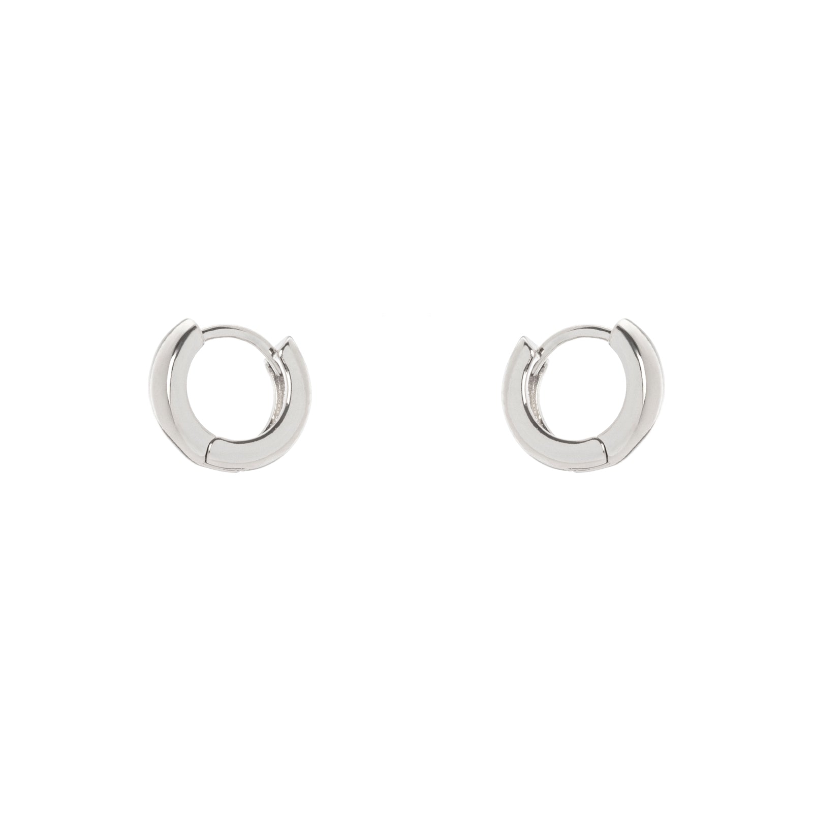 Small linear hoop earrings Domus - Silver - Sodini Bijoux