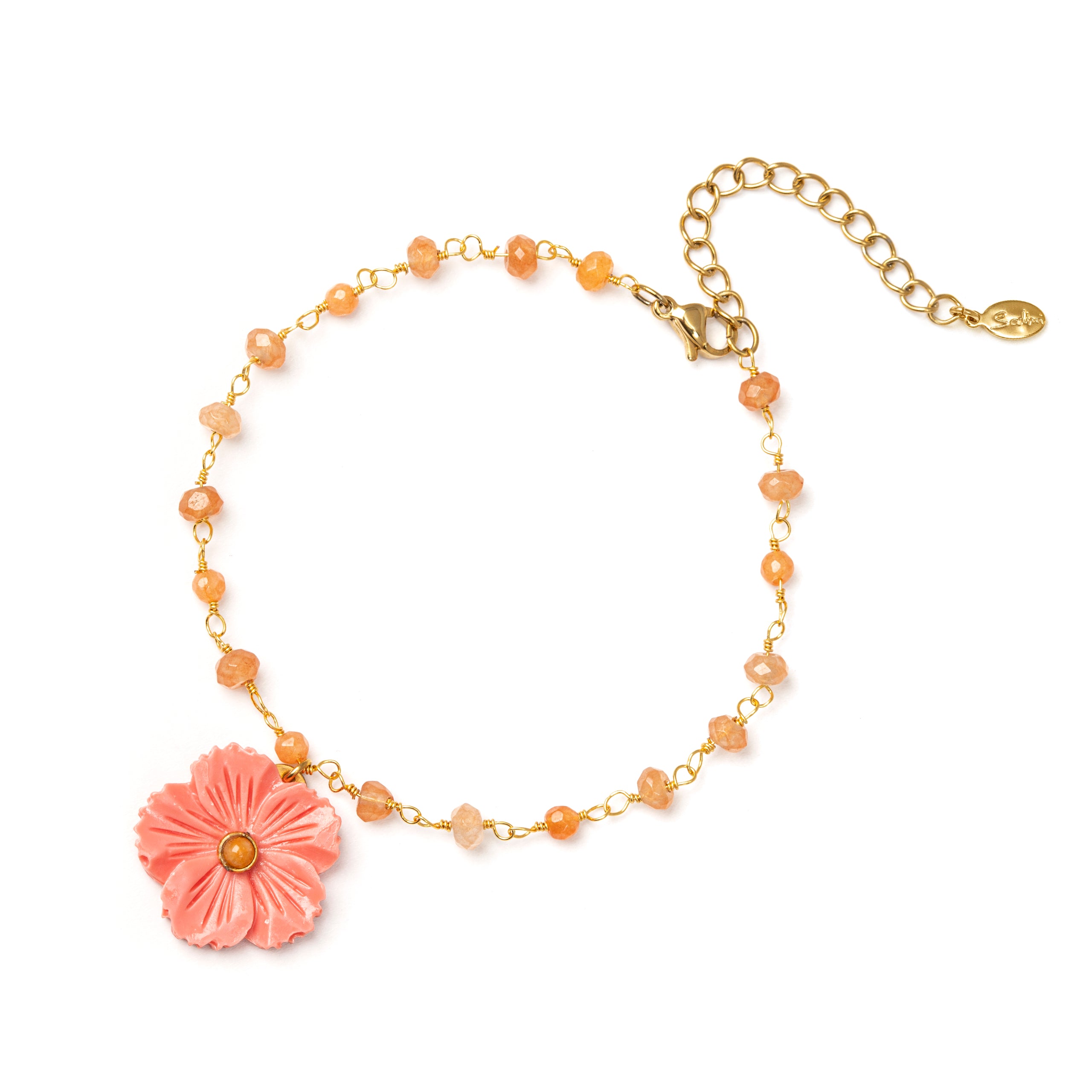 Bracciale con fiore pendente Rio - Rosa - Sodini Bijoux