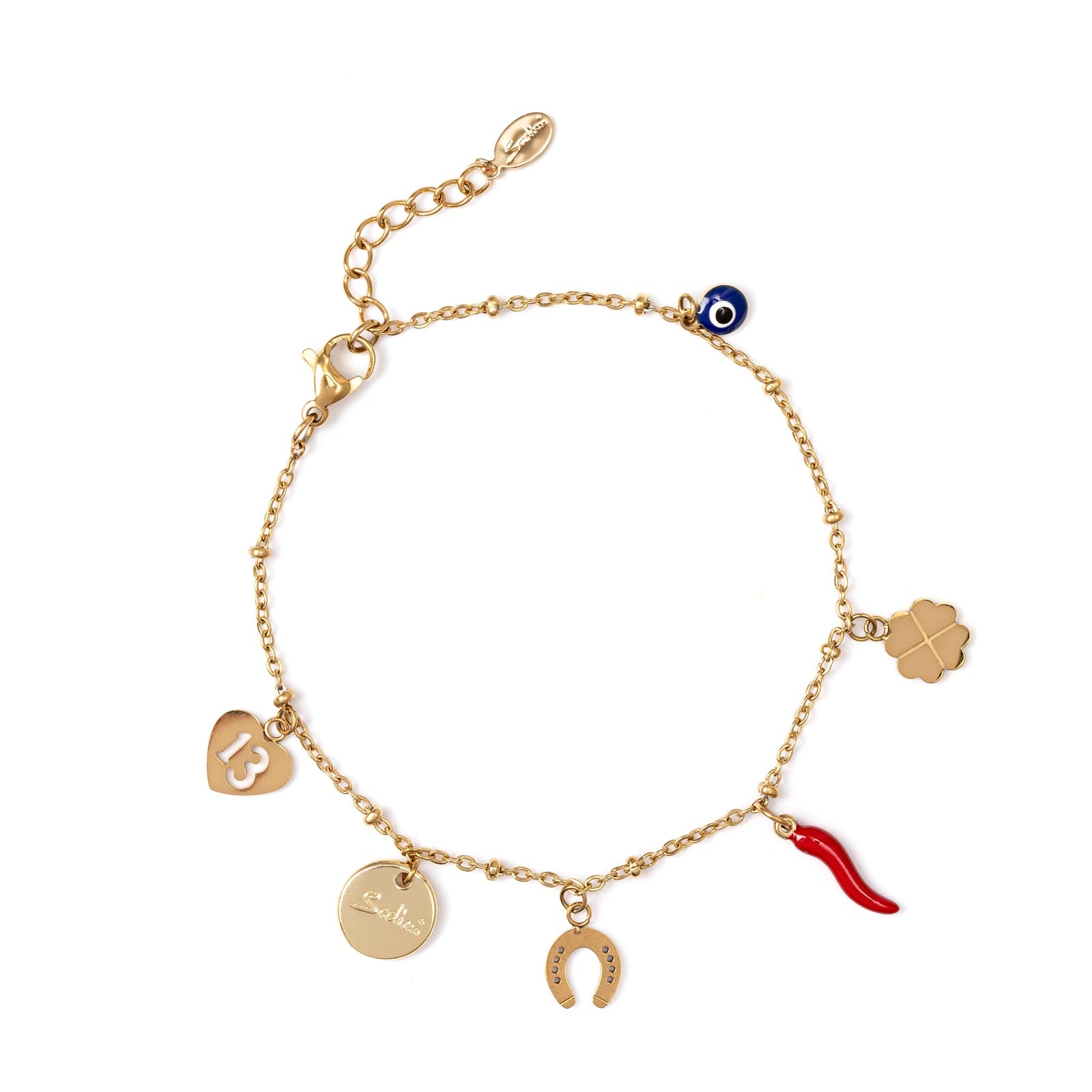 Bracciale catena e pendenti Spaccanapoli - Oro - Sodini Bijoux