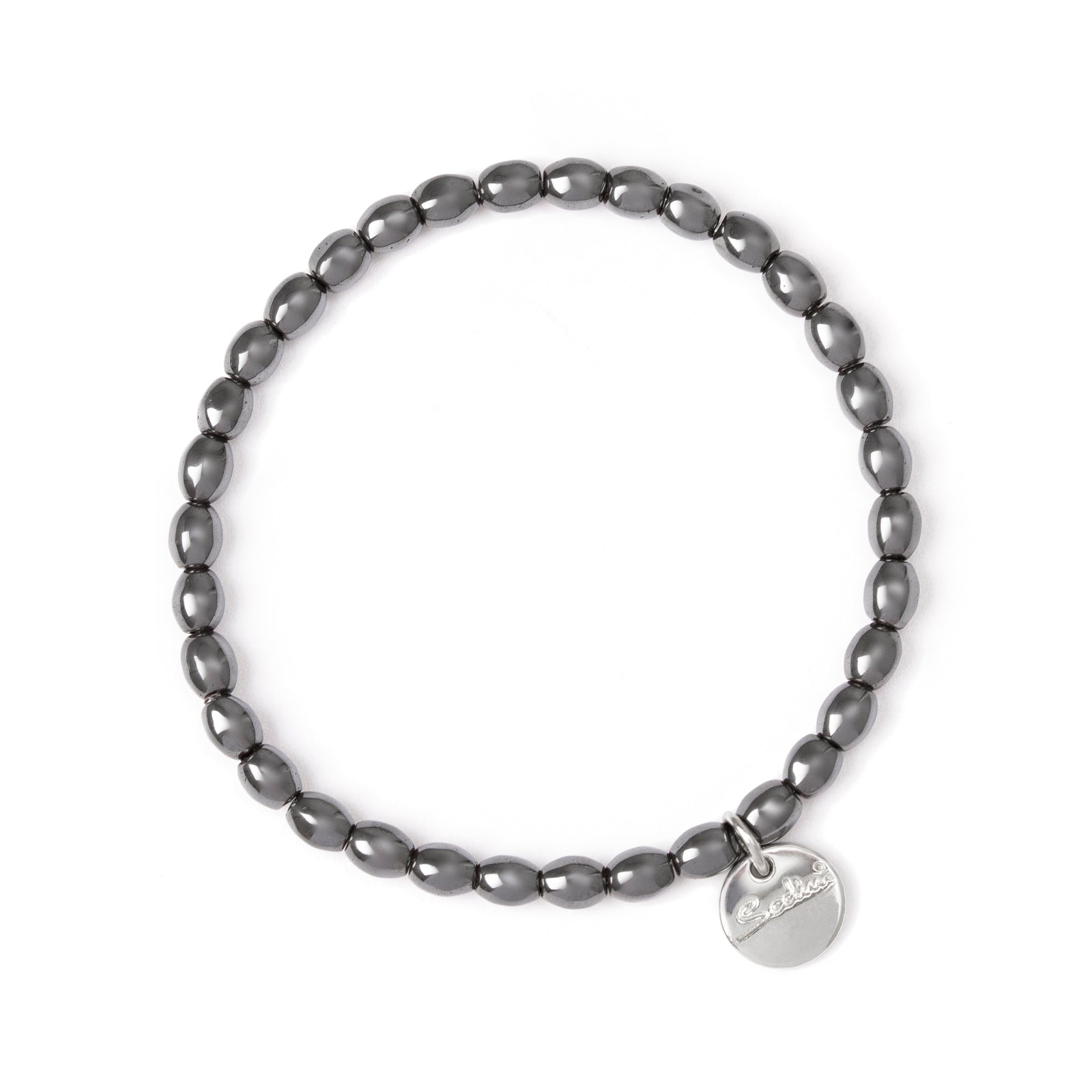 Bracciale elastico piccoli semi Crypto - Grigio - Sodini Bijoux