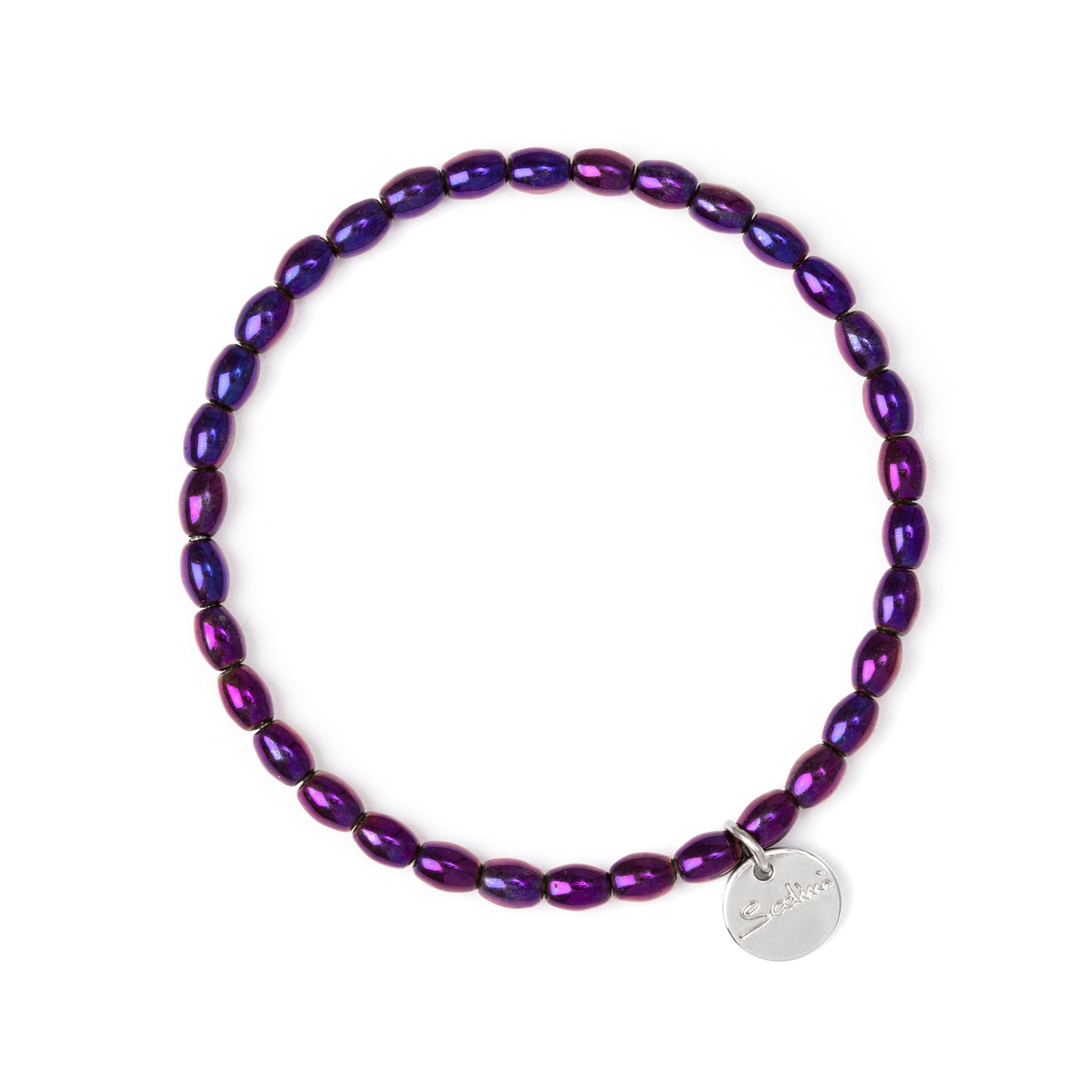 Bracciale elastico piccoli semi Crypto - Viola - Sodini Bijoux