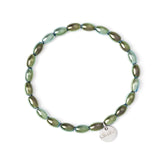 Bracciale elastico con semi Crypto - Verde - Sodini Bijoux