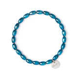 Bracciale elastico con semi Crypto - Blu - Sodini Bijoux