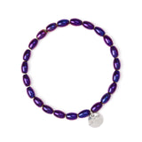 Bracciale elastico con semi Crypto - Viola - Sodini Bijoux