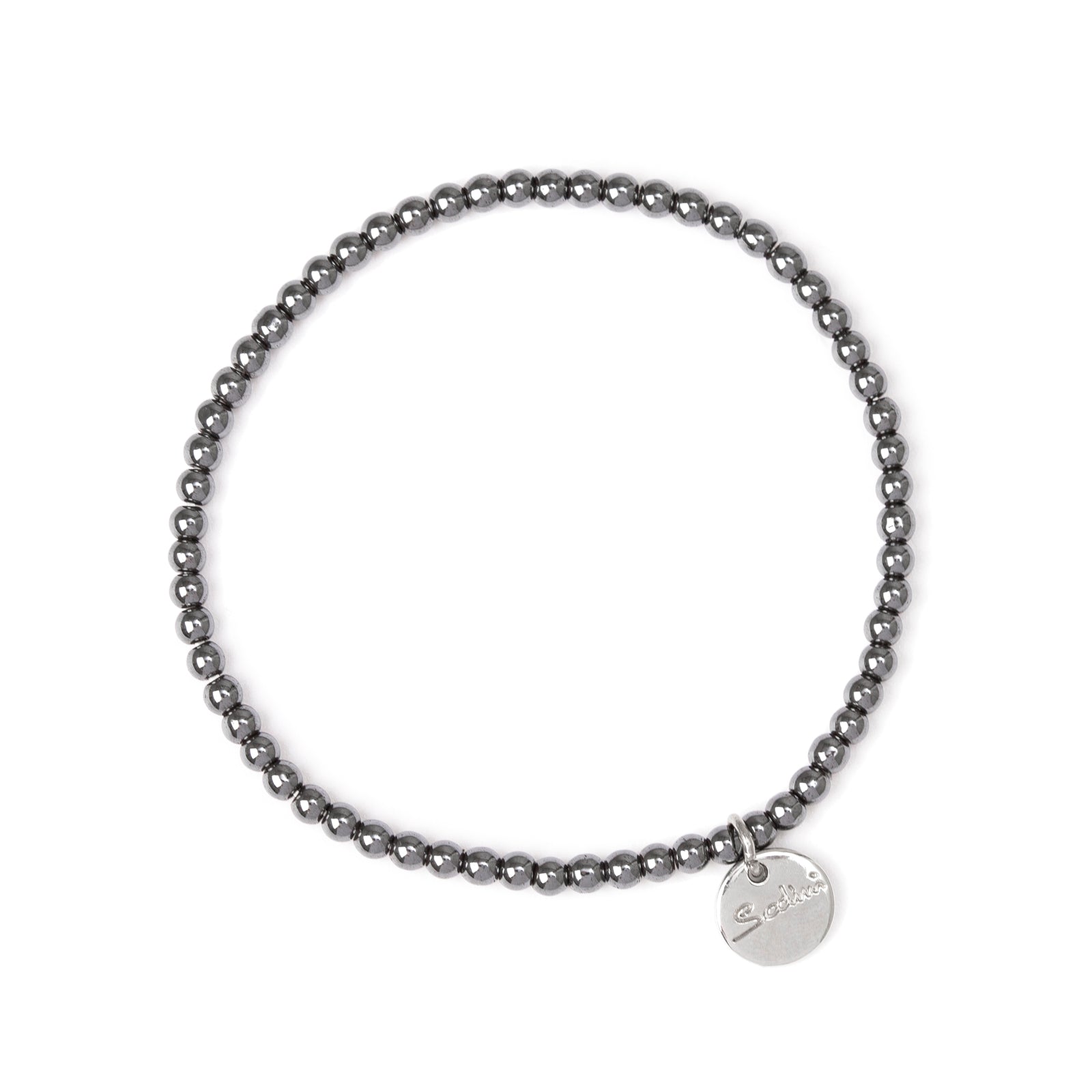 Bracciale elastico con piccole boule Crypto - Grigio - Sodini Bijoux