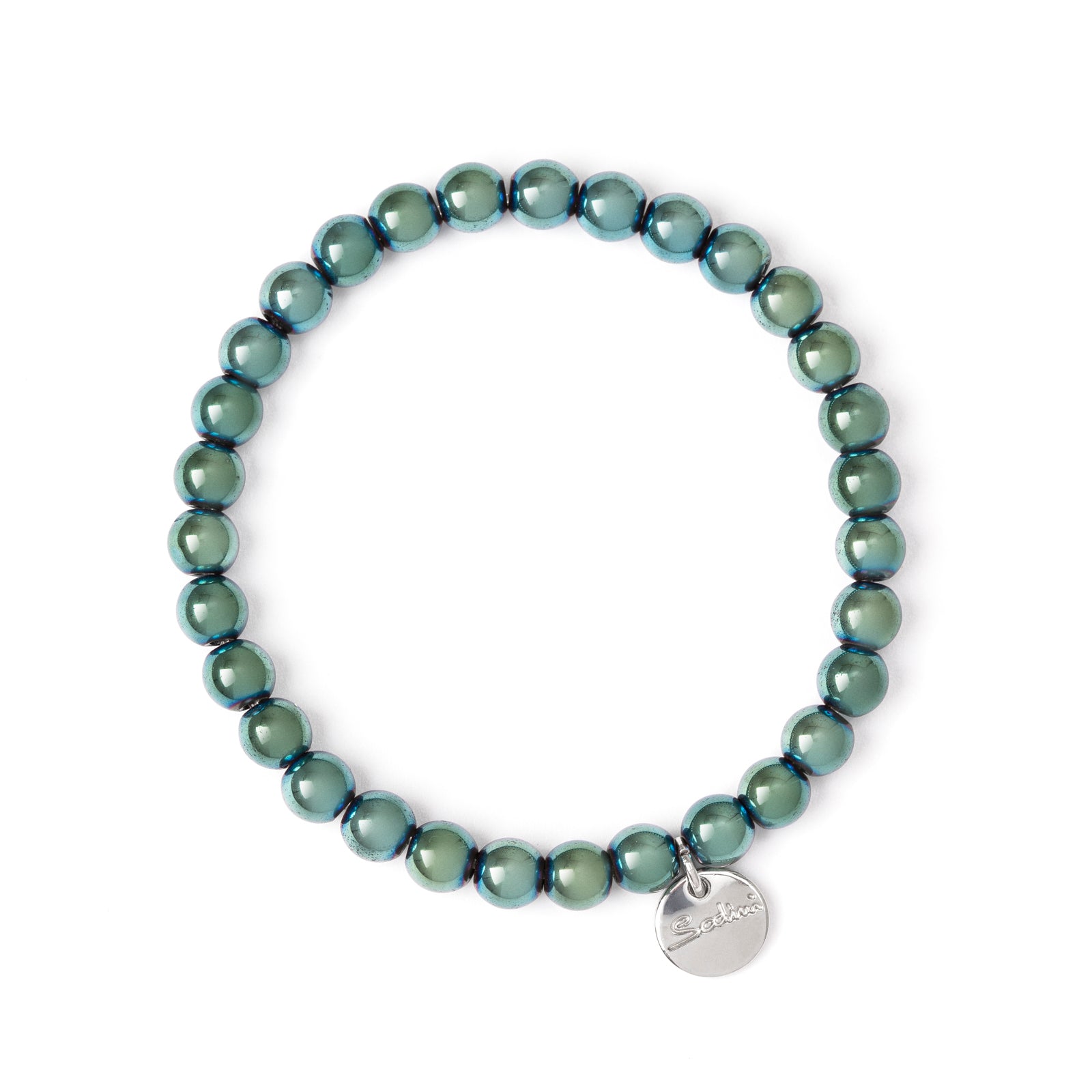 Bracciale elastico con boule Crypto - Verde - Sodini Bijoux