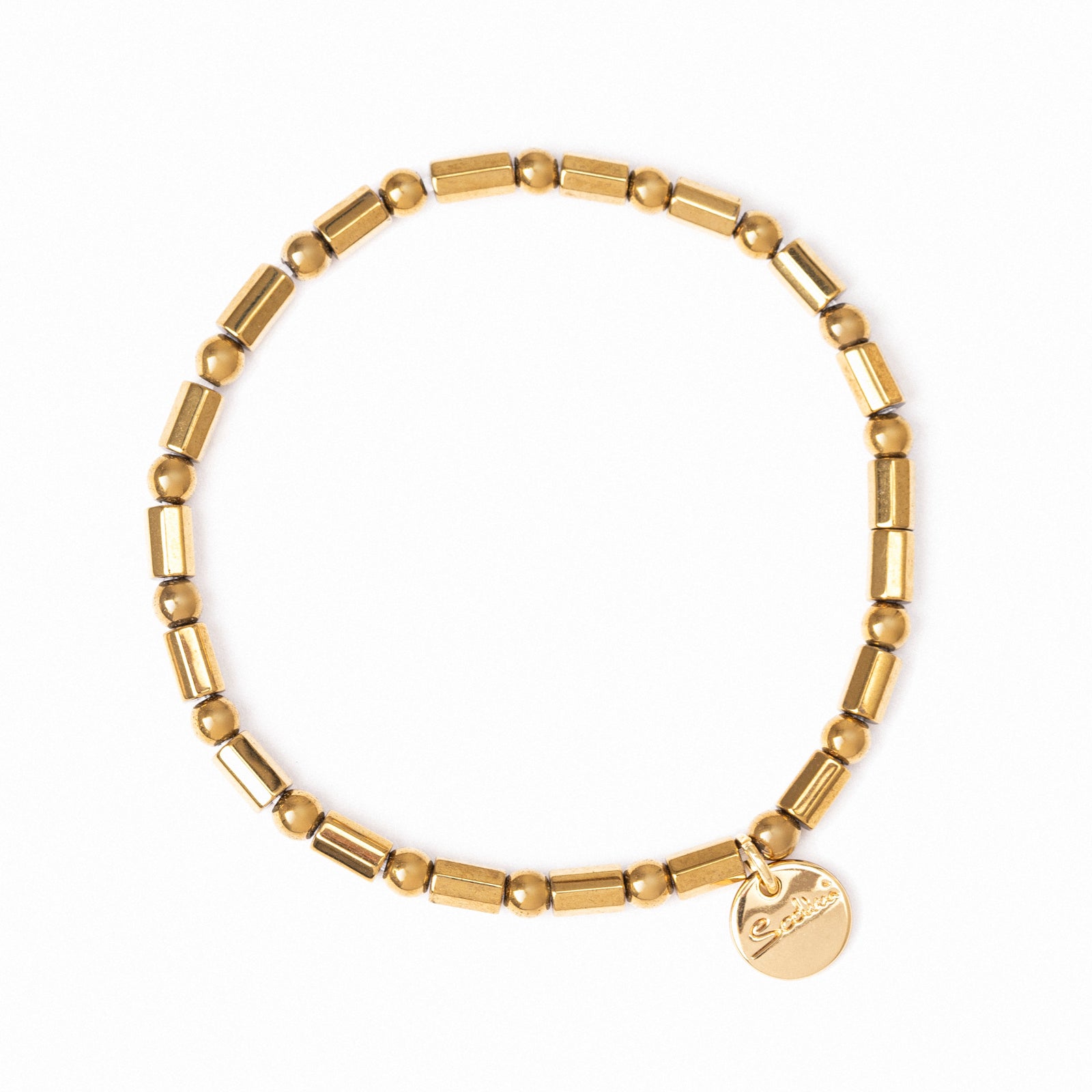 Bracciale elastico con cilindretti Crypto - Oro - Sodini Bijoux