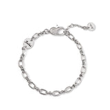 Bracciale a maglie ovali e legami a otto Cara - Argento - Sodini Bijoux