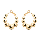 Domus degradè boule hoop earrings - Gold - Sodini Bijoux