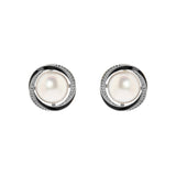 Earrings pearl and vortex Ginevra - Silver - Sodini Bijoux