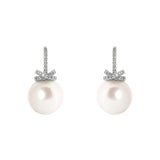 Earrings pearl, little rings and small bar Ginevra - Silver - Sodini Bijoux